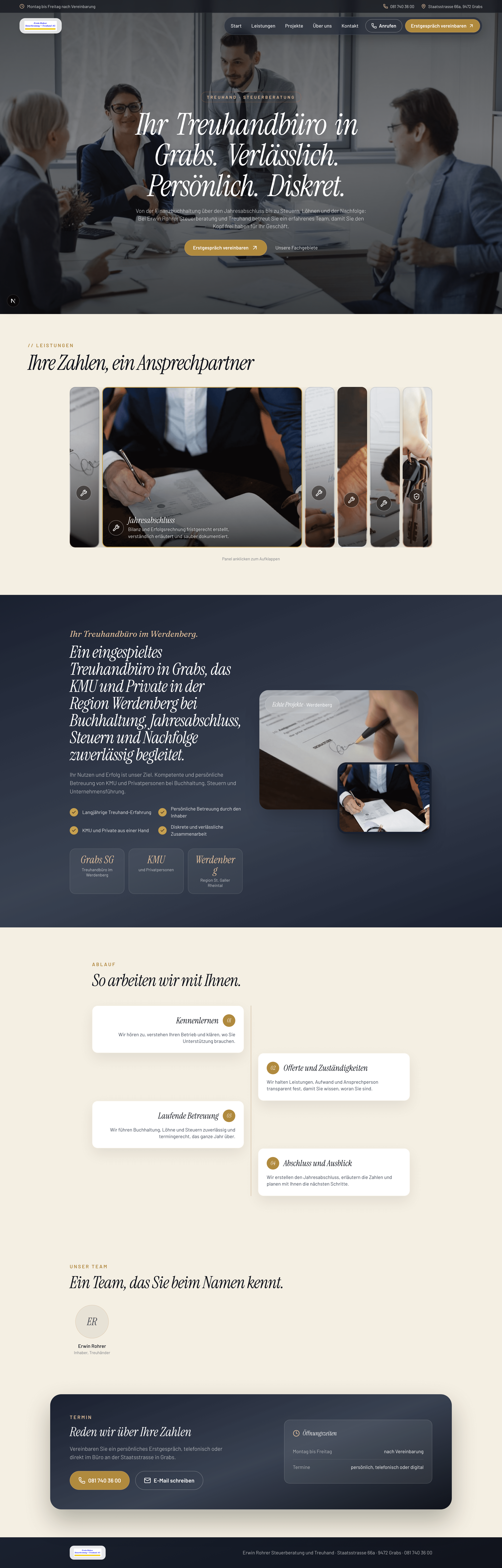 Entwurf der neuen Startseite